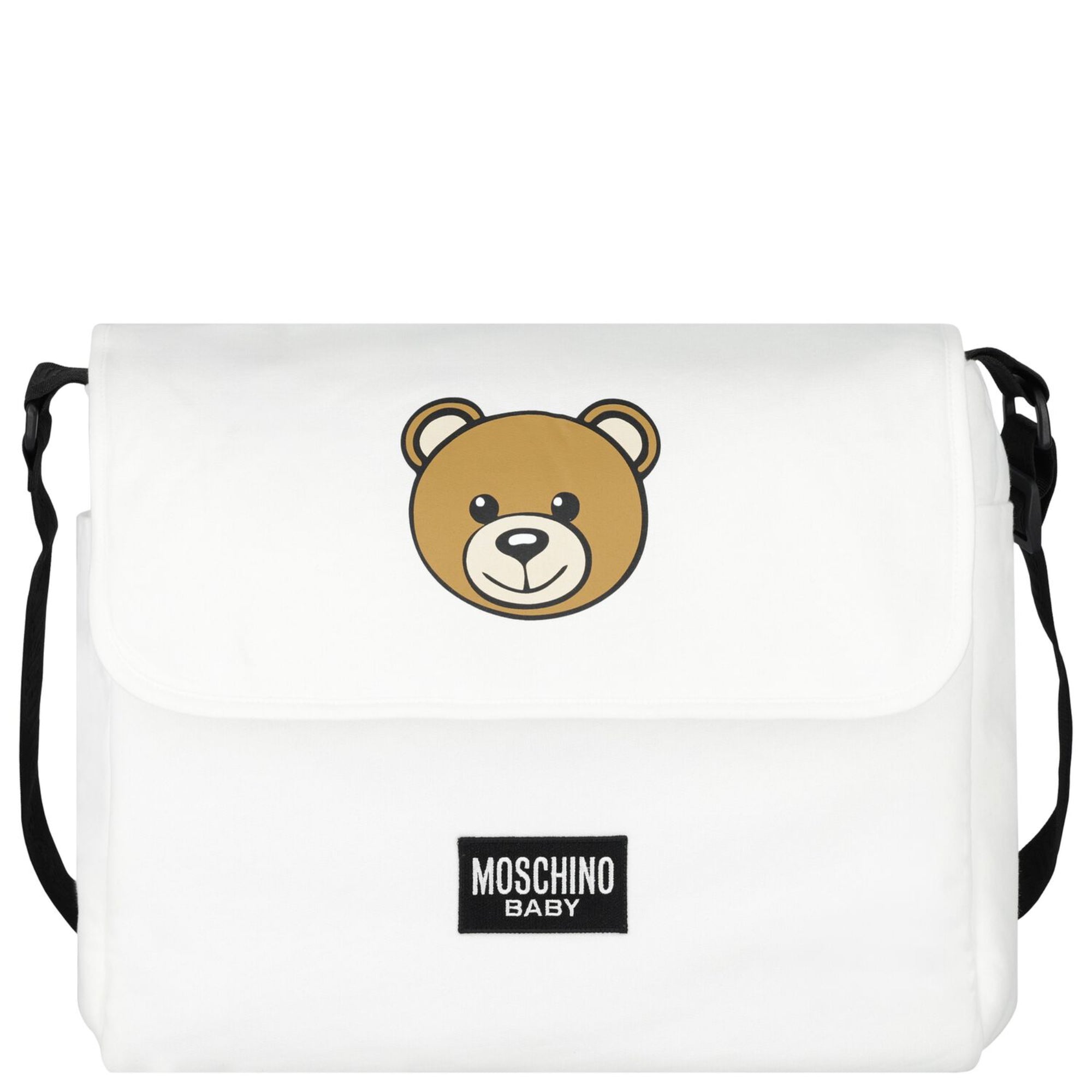 Moschino Kids New Born Changing Bag with Teddy Bear Logo – Blue Salon