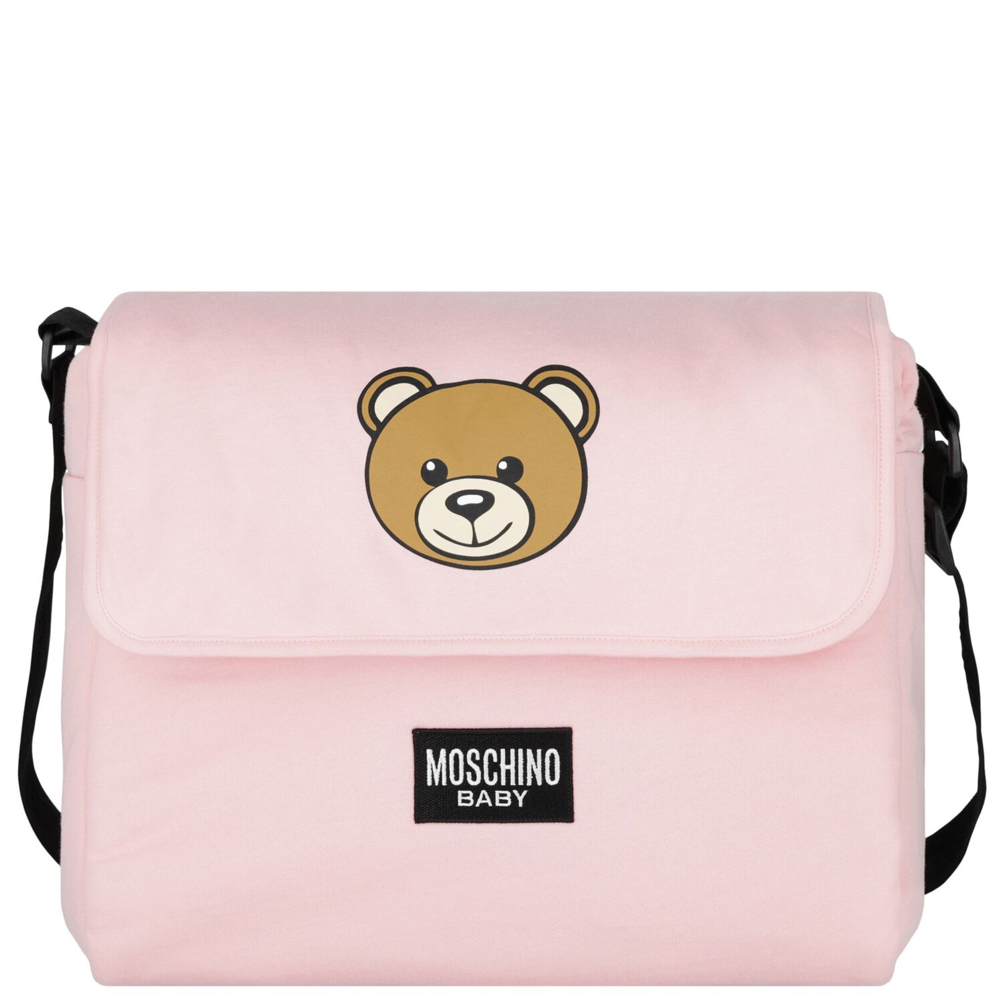 Moschino Kids New Born Changing Bag with Teddy Bear Logo – Blue Salon