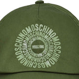 Moschino Kids Boy's Circular Logo Print Baseball Cap