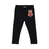 Moschino Kids White & Black Tracksuit for Baby Girl with Teddy Bear and Logo