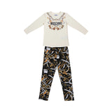 Moschino Kids Set Cream T-Shirt & Leggings