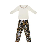 Moschino Kids Set Cream T-Shirt & Leggings
