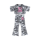 Moschino Kids Girl's Zebra Striped Set of T-Shirt & Trouser