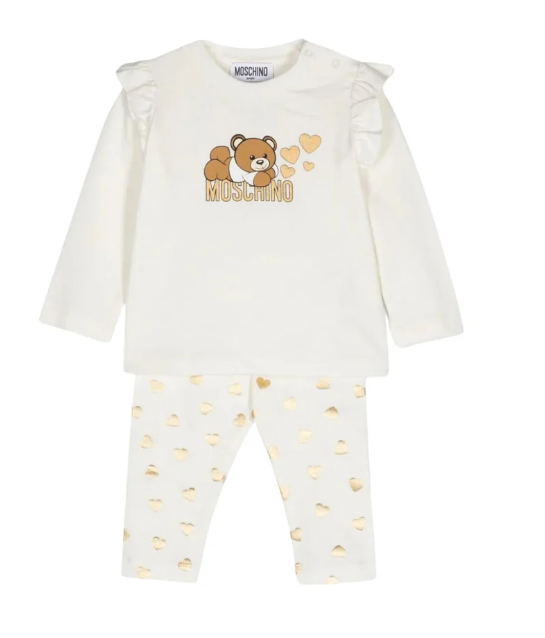 Moschino Kids Baby Girl's Cloud Set T-Shirt & Leggings | Baby | Baby Collection | Baby Girl | Baby Girl (9M - 36M) | Baby Girl Sets | Baby Sets | GCC