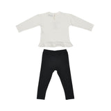 Moschino Kids Baby Girl's White & Black Set of Top & Leggings