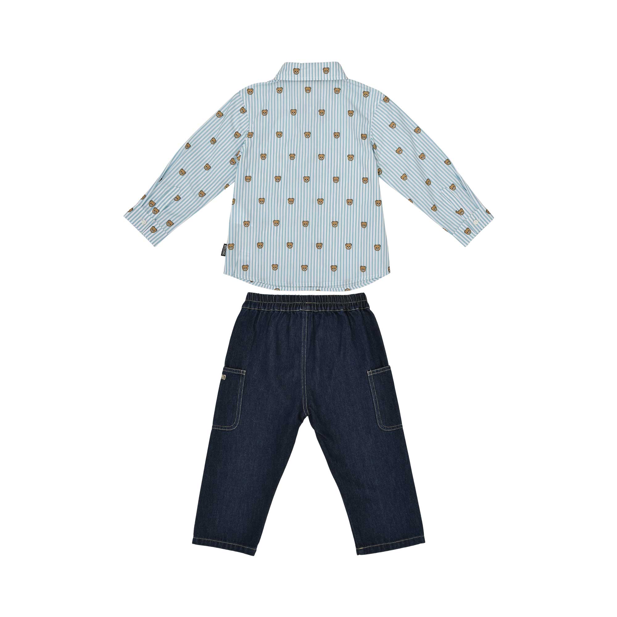Moschino Kids Baby Boy's Blue Set of Shirt & Trousers | Baby | Baby Boy (9M - 36M) | Baby Boy Sets | Baby Collection | Baby Sets Moschino Kids Baby Boy's Blue Set of Shirt & Trousers | Baby | Baby Boy (9M - 36M) | Baby Boy Sets | Baby Collection | Baby Sets