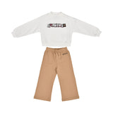 Moschino Kids Girl's Brown & White Jogging Suit