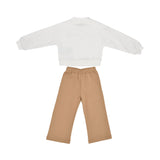 Moschino Kids Girl's Brown & White Jogging Suit