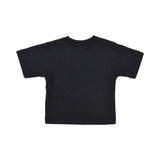 Back view of Moschino kids' plain black cotton jersey T-shirt.