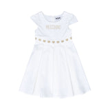 Moschino Kids Girl's White Logo Dress