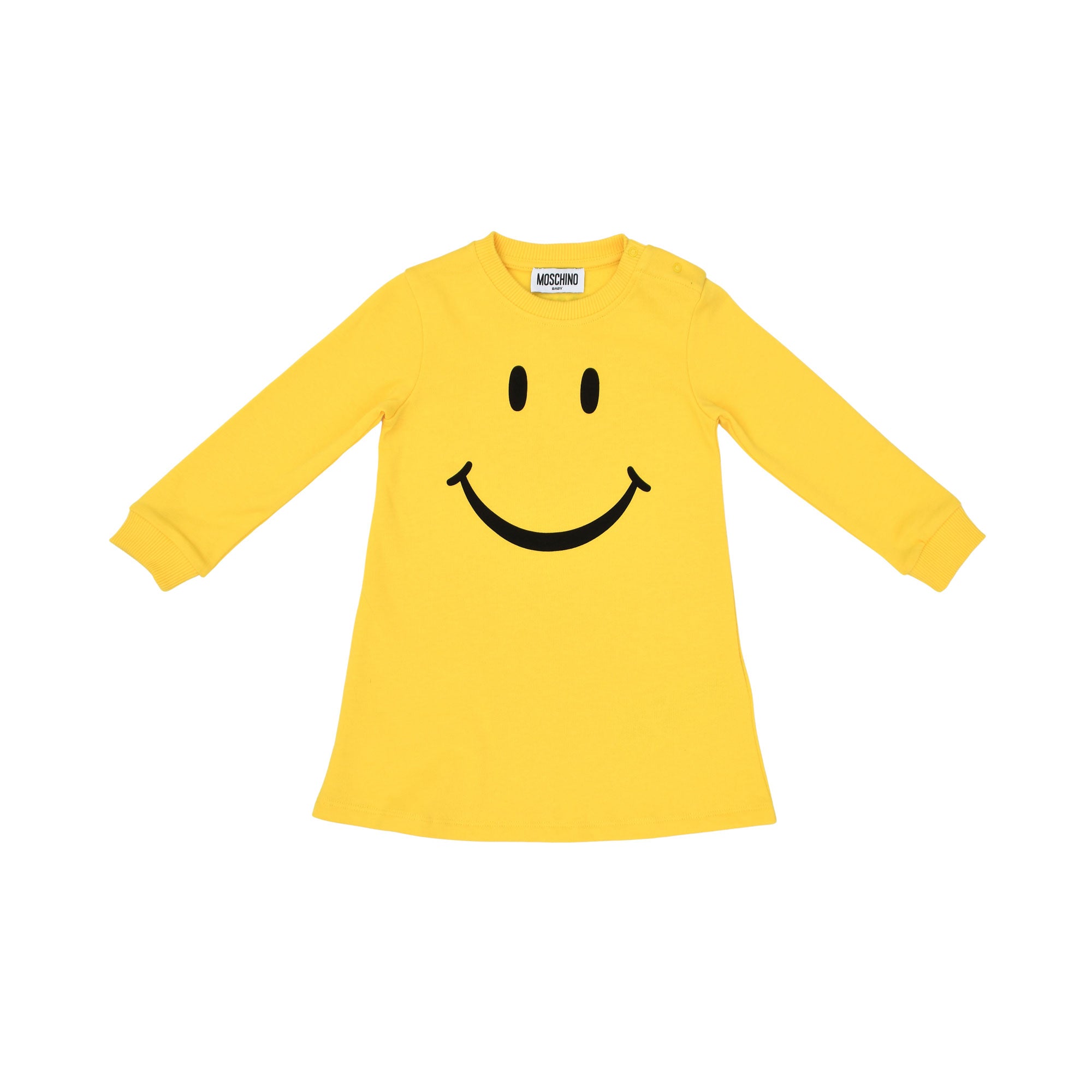 Moschino Kids Baby Girl's Yellow Long Sleeve Dress | Baby | Baby Collection | Baby Dresses | Baby Girl | Baby Girl (9M - 36M) | Baby Girl Dresses