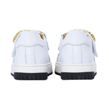 Moschino Kids Baby Girl's White & Gold Sneaker