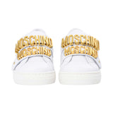 Moschino Kids Girl's White & Gold  Sneaker