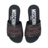 Moschino Kids Boy's Brown & Black Slippers
