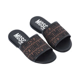 Moschino Kids Boy's Brown & Black Slippers