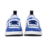 Moschino Kids Boy's White & Blue Sneaker