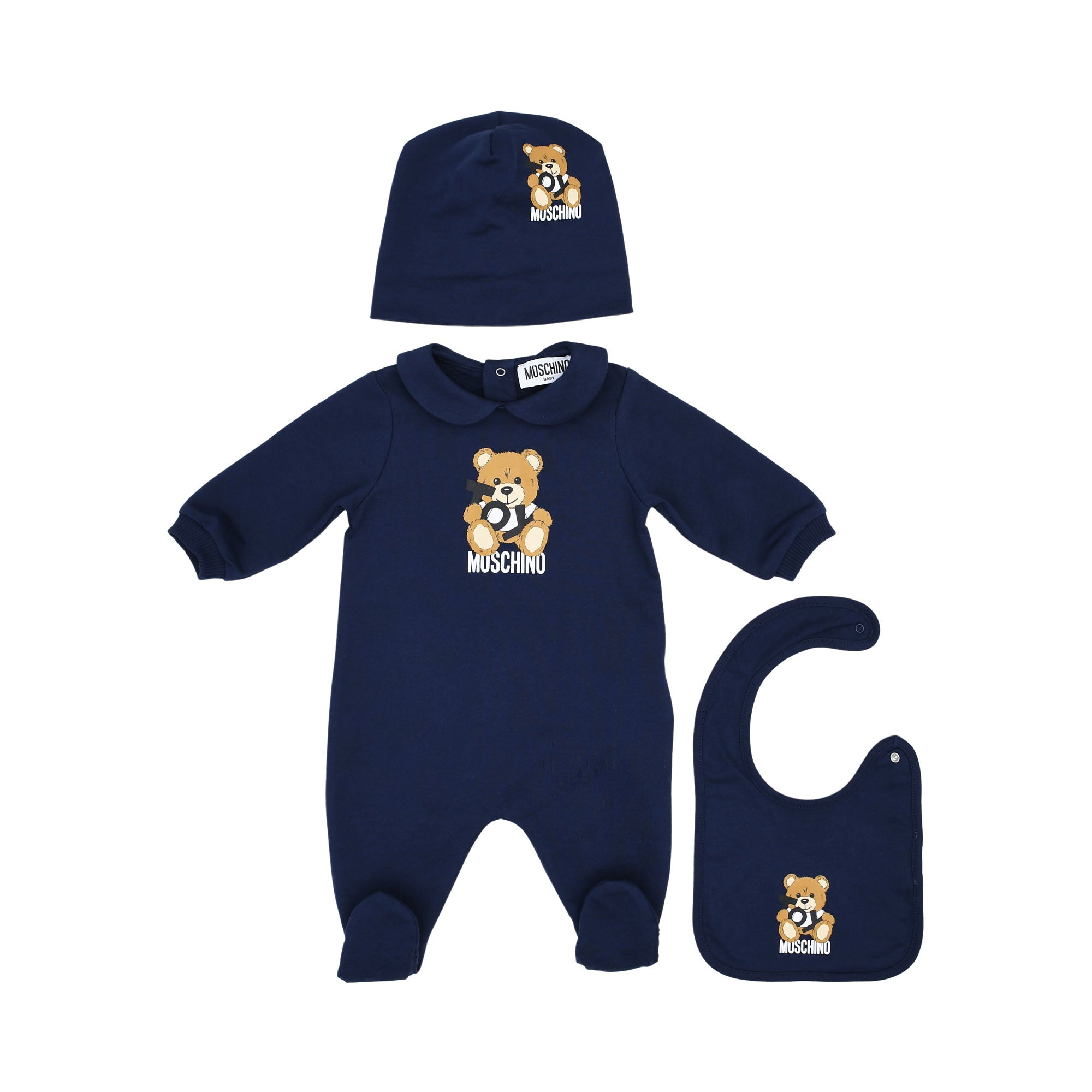 Moschino Kids New Born Set of Sleepsuit | GCC | New Born | New Born Babysuits | New Born Boy (0M - 9M) | New Born Boy Babysuits | New Born Girl (0M - 9M) | New Born Girl Babysuits | new-season-2025 | Set Sleepsuit | Set Sleepsuit & Bib & Hat | Set Sleepsu Moschino Kids New Born Set of Sleepsuit | GCC | New Born | New Born Babysuits | New Born Boy (0M - 9M) | New Born Boy Babysuits | New Born Girl (0M - 9M) | New Born Girl Babysuits | new-season-2025 | Set Sleepsuit | Set Sleepsuit & Bib & Hat | Set Sleepsu
