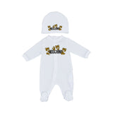 Moschino Kids New Born Set of Sleepsuit & Hat