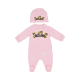 Moschino Kids New Born Set of Sleepsuit & Hat