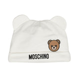Moschino Kids New Born Set of Sleepsuit & Hat & Bib