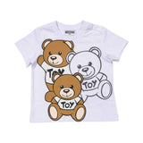 Moschino Kids Babies White T-shirt with Maxi Teddy Bears