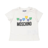 Moschino Kids Baby Girl's White Top With Balloon and Logo Graphic