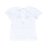 Moschino Kids Girl's White Embroidered-logo cotton T-shirt