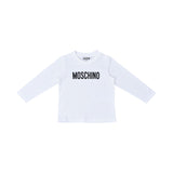Moschino Kids Baby Boy's White Logo Long Sleeve Top