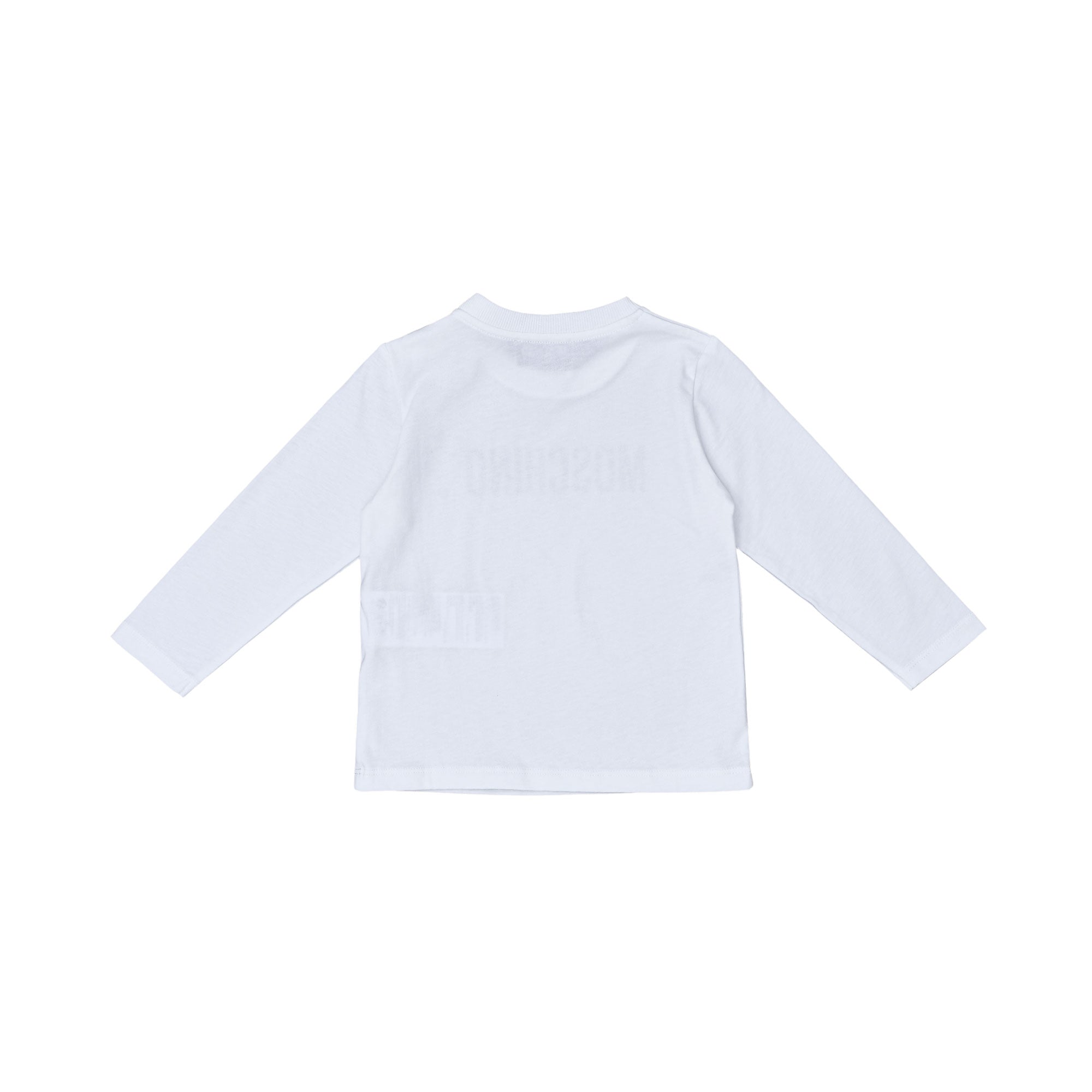Moschino Kids Baby Boy's White Logo Long Sleeve Top | Baby | Baby Boy (9M - 36M) | Baby Boy Tops | Baby Collection | Baby Tops | FYFL | GCC | Spring Festival | Winter 2024 Moschino Kids Baby Boy's White Logo Long Sleeve Top | Baby | Baby Boy (9M - 36M) | Baby Boy Tops | Baby Collection | Baby Tops | FYFL | GCC | Spring Festival | Winter 2024