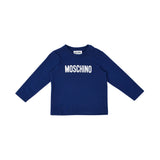 Moschino Kids Baby Boy's White Logo Long Sleeve Top