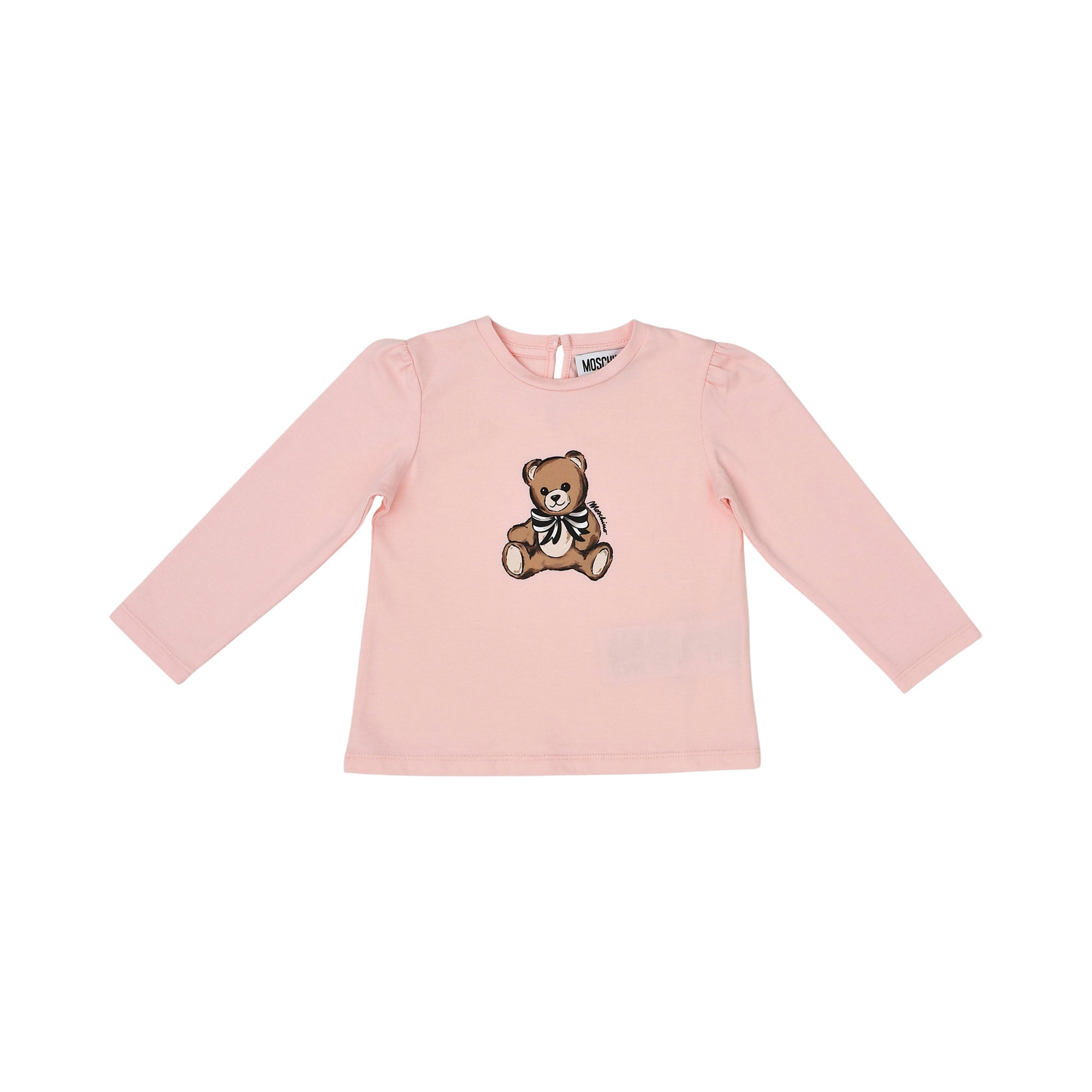 Moschino Kids Baby Girl's Long Sleeve Pink Top | Baby | Baby Collection | Baby Girl | Baby Girl (9M - 36M) | Baby Girl Tops | Baby Tops