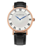 Saint Honore Trocadero Men's White Dial Black Leather Starp Watch