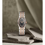 Cerruti 1881 Norcia Ladies Black Dial Silver Rose Gold Two Tone Watch