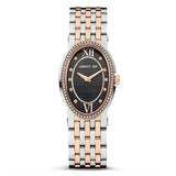 Cerruti 1881 Norcia Ladies Black Dial Silver Rose Gold Two Tone Watch