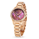 Cerruti Jesina Ladies Purple Puzzle Dial Rose Gold Watch