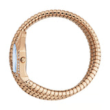 Just Cavalli Mesmerizing Ladies Blue Dial Rose Gold Tone Snake Watch
