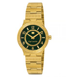 Guy Laroche Sacha Ladies Green Glitter Mother-of-Pearl Dial Gold-Plated Bracelet Watch