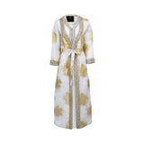Marwa Ghassan Women's Off-white & Gold Kaftan