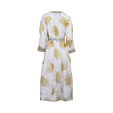 Marwa Ghassan Women's Off-white & Gold Kaftan