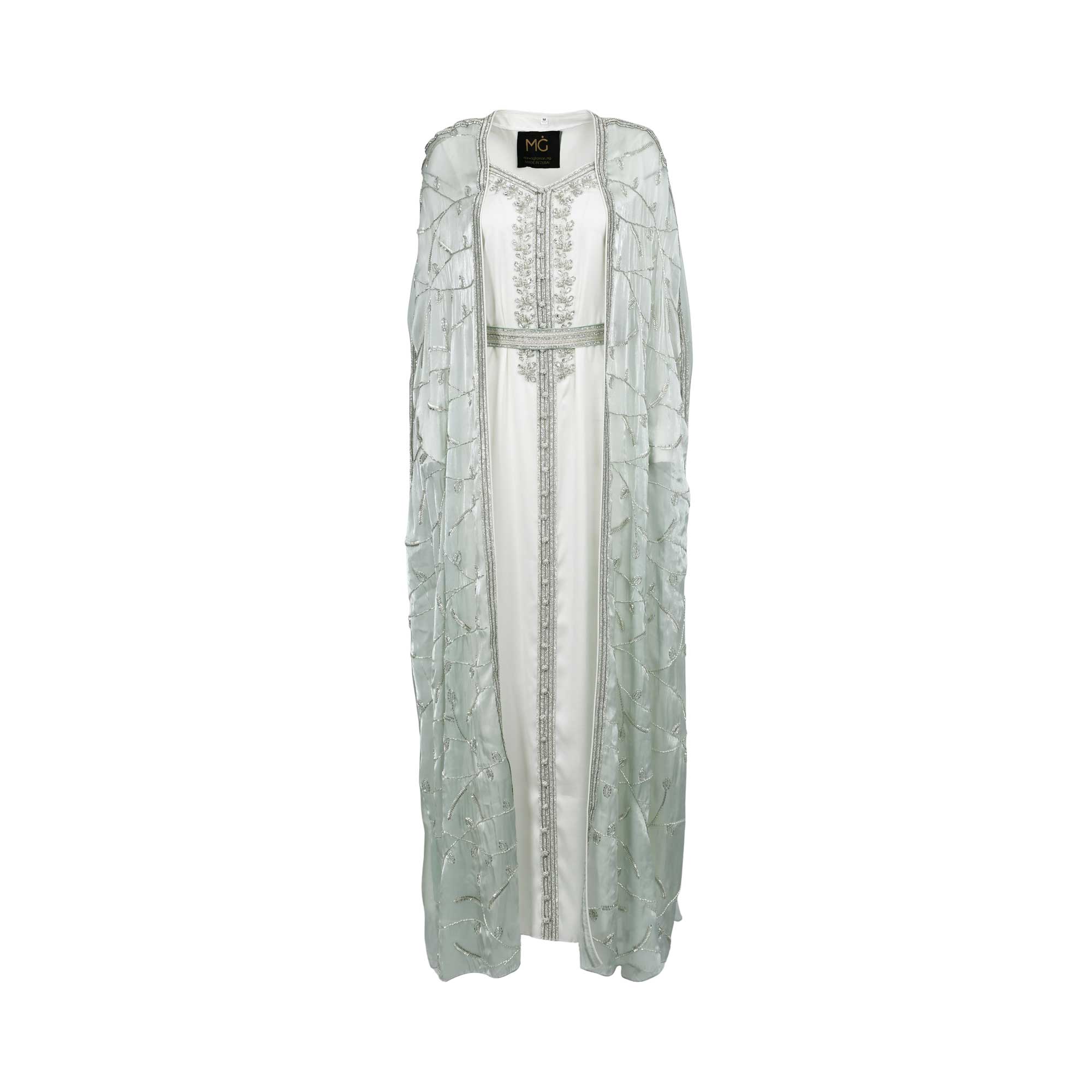 Marwa Ghassan Women's Grey Kaftan Set | Clothing | Kaftan | Kaftan Set | Kaftans & Abayas | Women | Women All Clothing | Womens | Womens Fashion