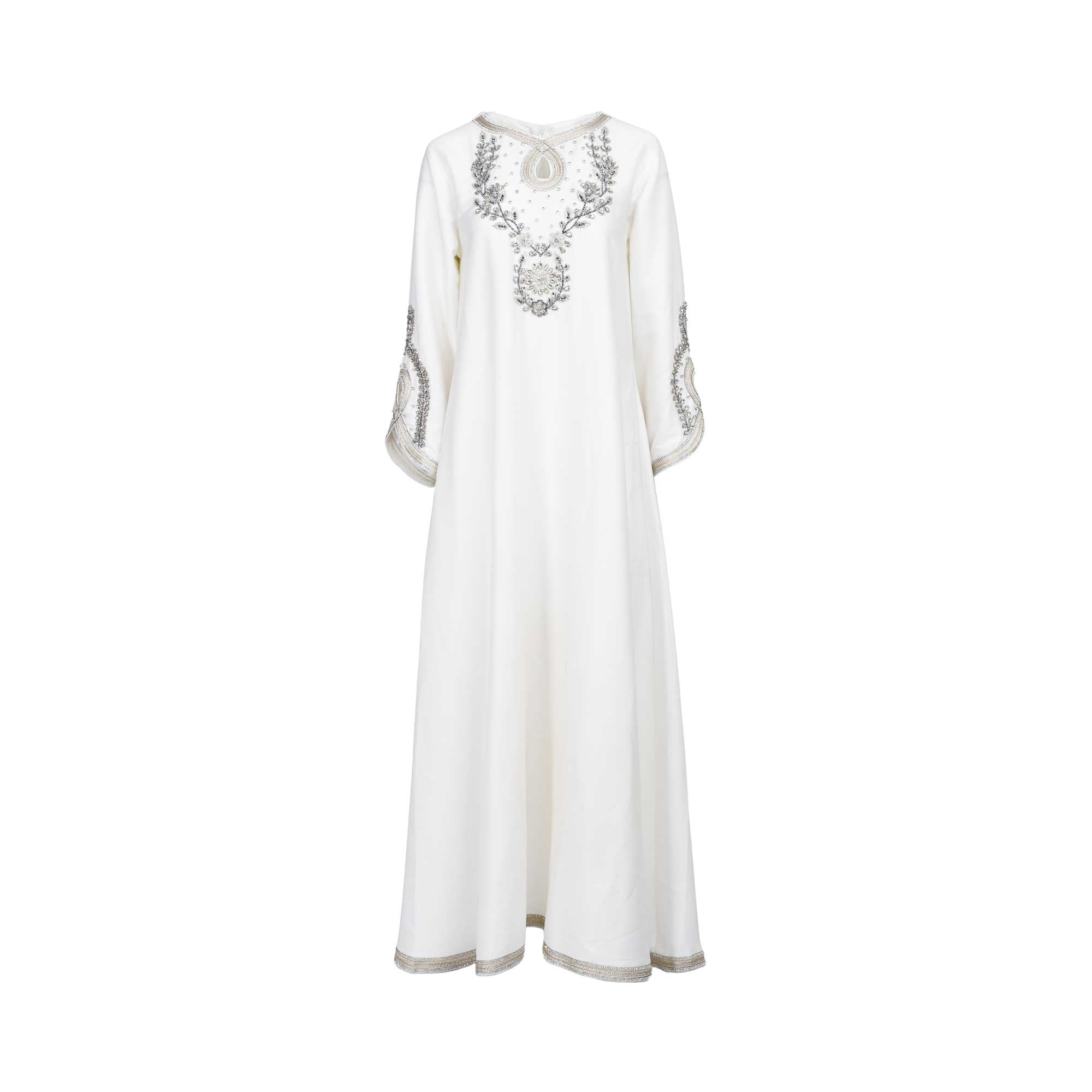 Marwa Ghassan Women's White Kaftan | Clothing | Kaftan | Kaftans & Abayas | Women | Women All Clothing | Womens | Womens Fashion