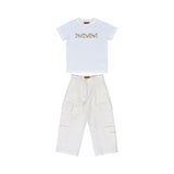 Missoni Kids Girl's White & Beige Set of T-Shit & Trouser