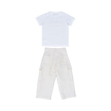 Missoni Kids Girl's White & Beige Set of T-Shit & Trouser
