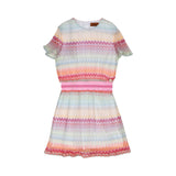 Missoni Kids Girl's Chevron Knit Mini Dress with Contrast Waist