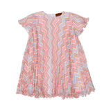 Missoni Kids Girl's Pleated Chevron Knit Dress