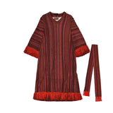 Missoni Kids Girl's Chevron Knit Caftan Dress with Fringe