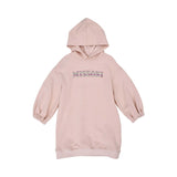 Missoni Kids Girl's Hooded Sweatshirt Dress with Glitter Logo