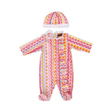 Missoni Kids Newborn Girl's Multicolor Chevron Sleep Suit and Hat Set