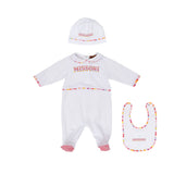Missoni Kids Newborn Girl's Multicolor Chevron Sleep Suit and Hat Set