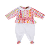 Missoni Kids Newborn Girl's Peplum Chevron Sleep Suit and Hat Set